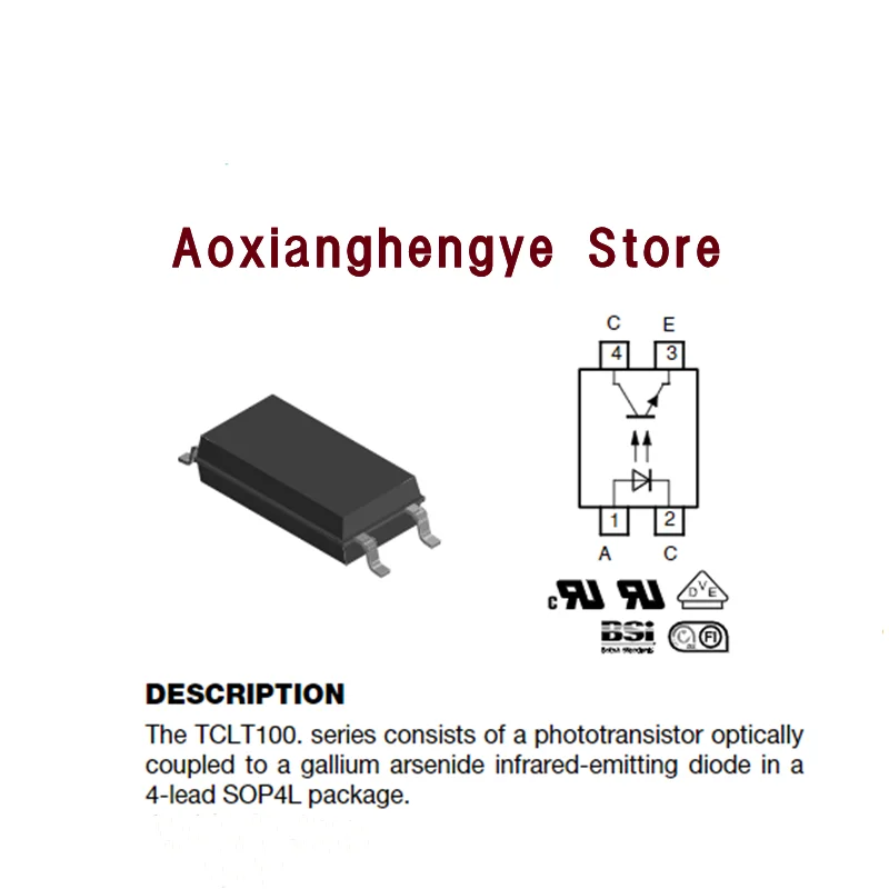 10PCS TCLT1001 1002 1003 1004 1005 1006 1007 1008 1009 Optocoupler, Phototransistor Output,SOP-4L, Long Mini-Flat Package