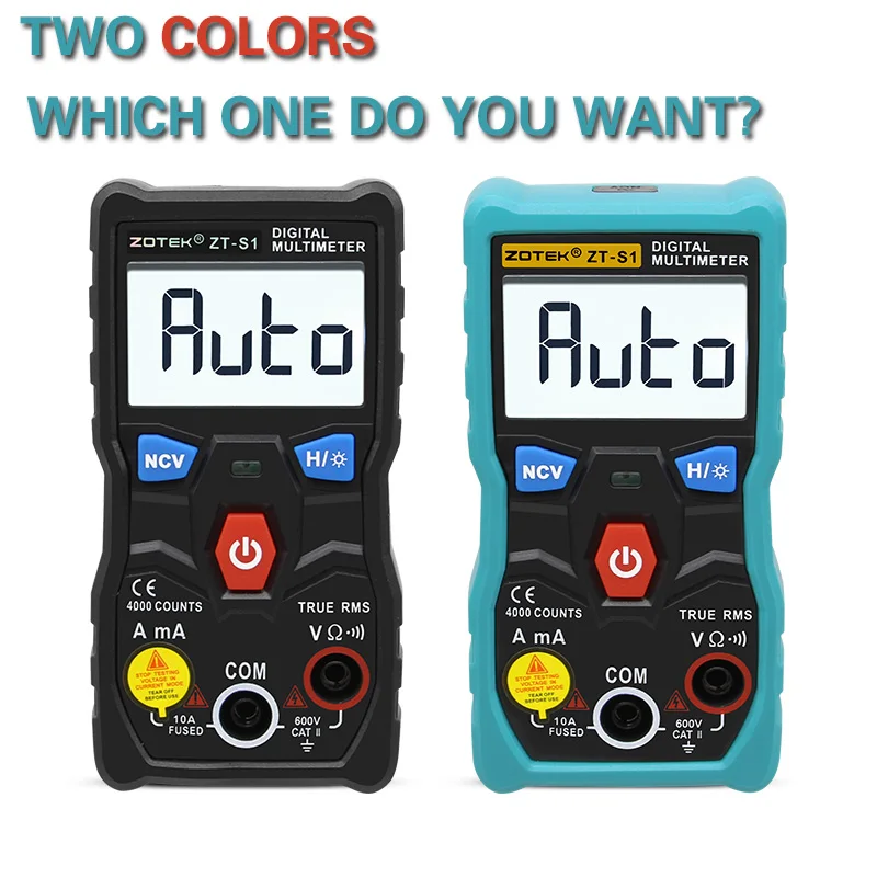ZOYI-ZT-S1 Digital Multímetro Tester, Autoranging True RMS, Automotriz Mmultimetro com NCV LCD Backlight e Lanterna, como RM403B