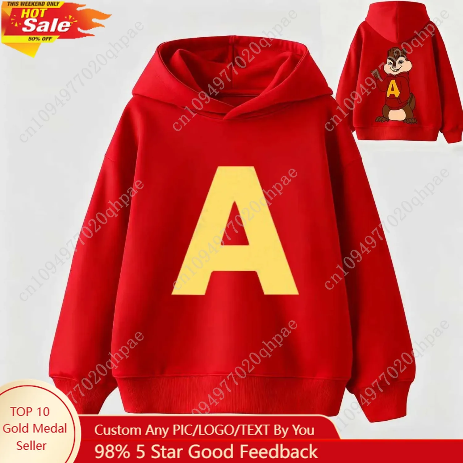 

Alvin and Chipmunks _ Squeakquel Cartoon Printed Autumn/Winter Casual Comfortable Sports Hoodie