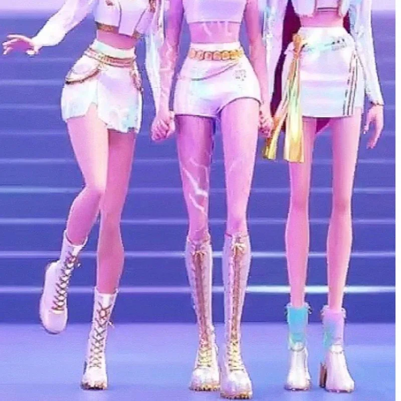 أحذية Kpop Demon Slayer Zoey Rumi Mira التأثيرية أحذية متينة أحذية Cyber Metaverse القوطية المستقبلية