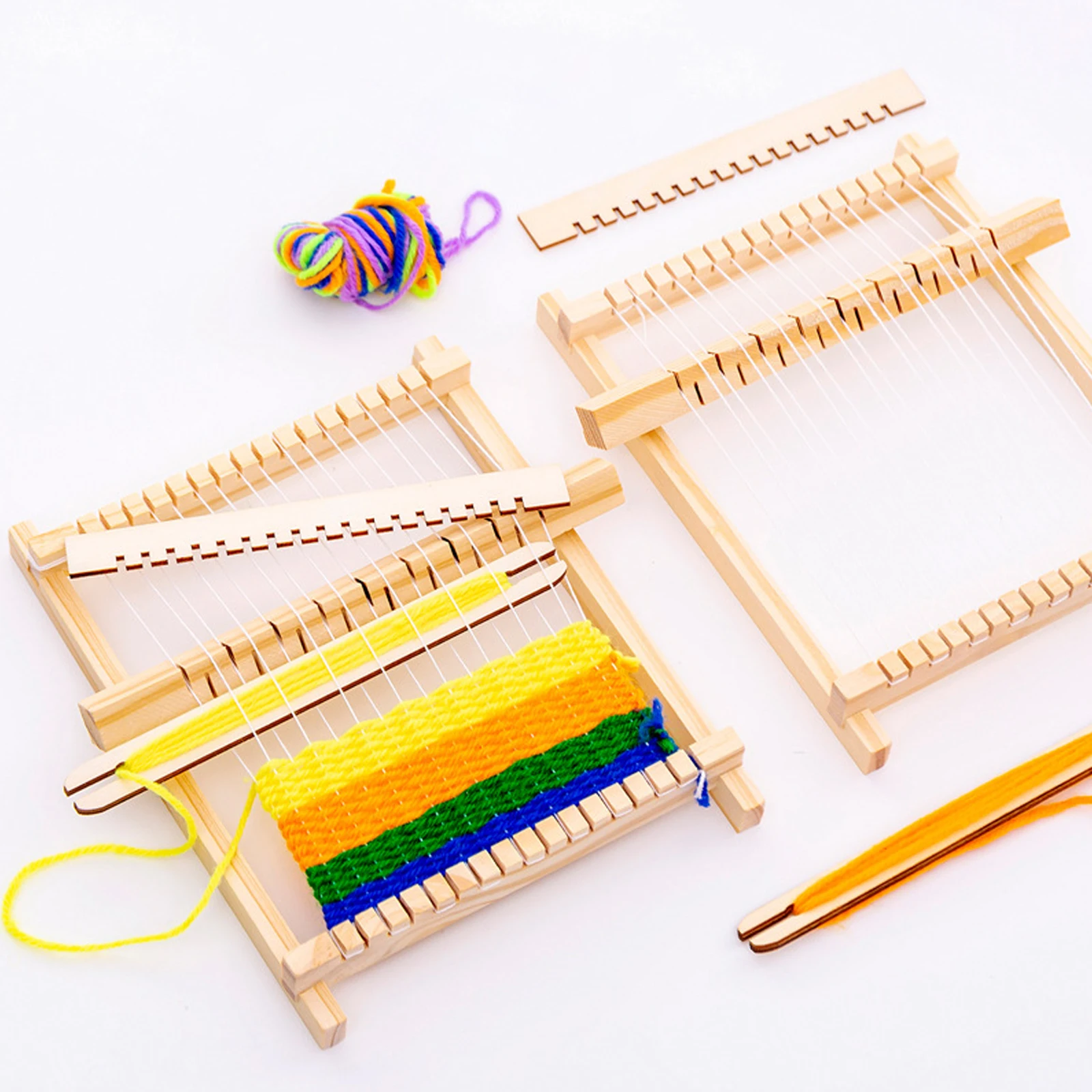 DIY Wooden Loom Knitting Machine Weaving Loom Frame DIY Knitted Toys Wool Weaving Loom Handcraft Household Wooden Knitting Tools