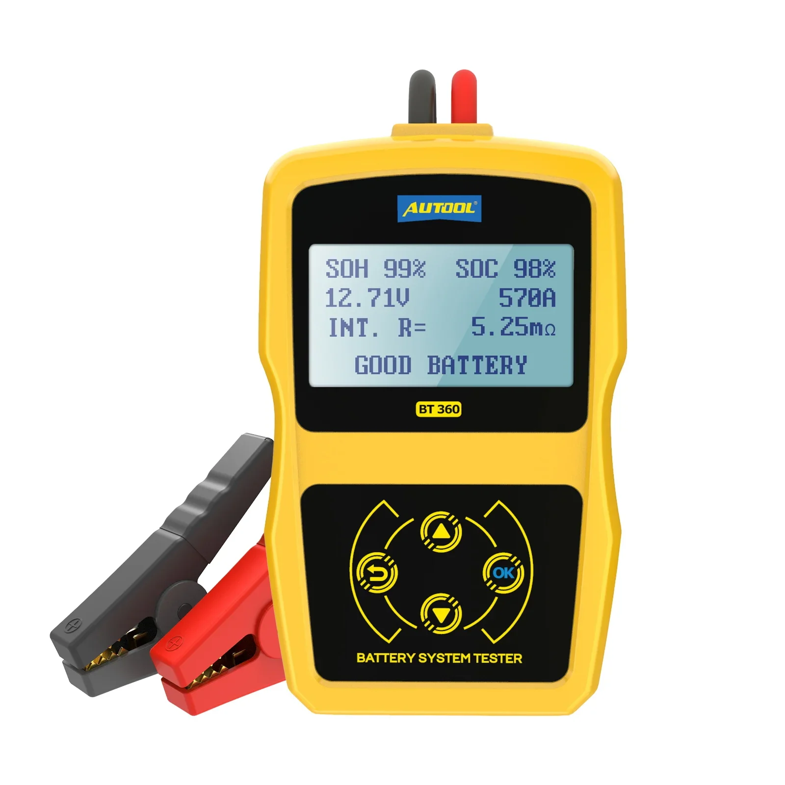 

BT360 12V Car Battery Tester Digital Automotive Diagnostic Battery Tester Analyzer Vehicle Cranking Charging Scanner Tool