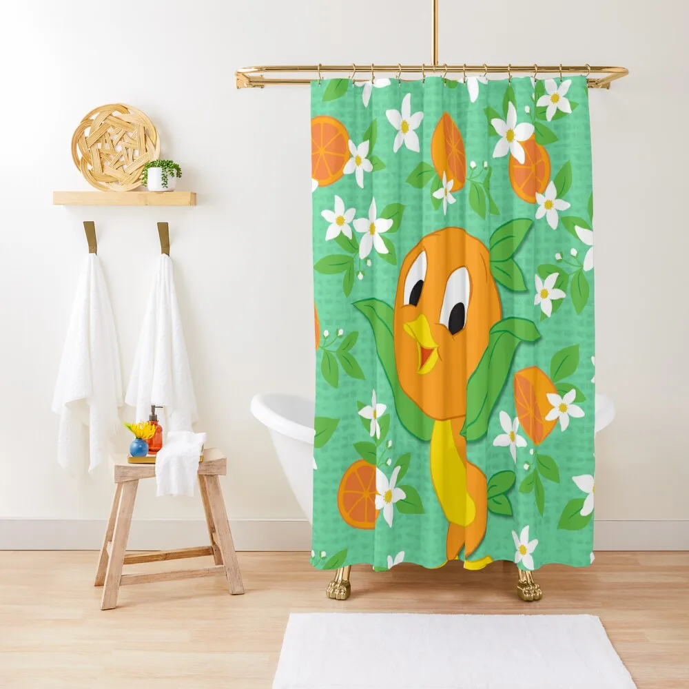 

Hello Sunshine Orange Bird Shower Curtain Bathroom Decor Bathroom Box Transparent Bathroom Shower Cover Curtain