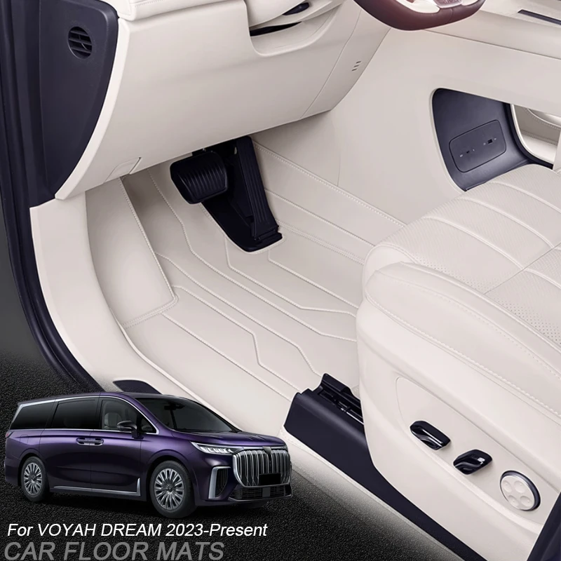

Изготовленный на заказ кожаный автомобильный коврик для защиты ног из наппа для VOYAH DREAM 2023-настоящее время, противоскользящий роскошный водонепроницаемый напольный коврик, автоаксессуар