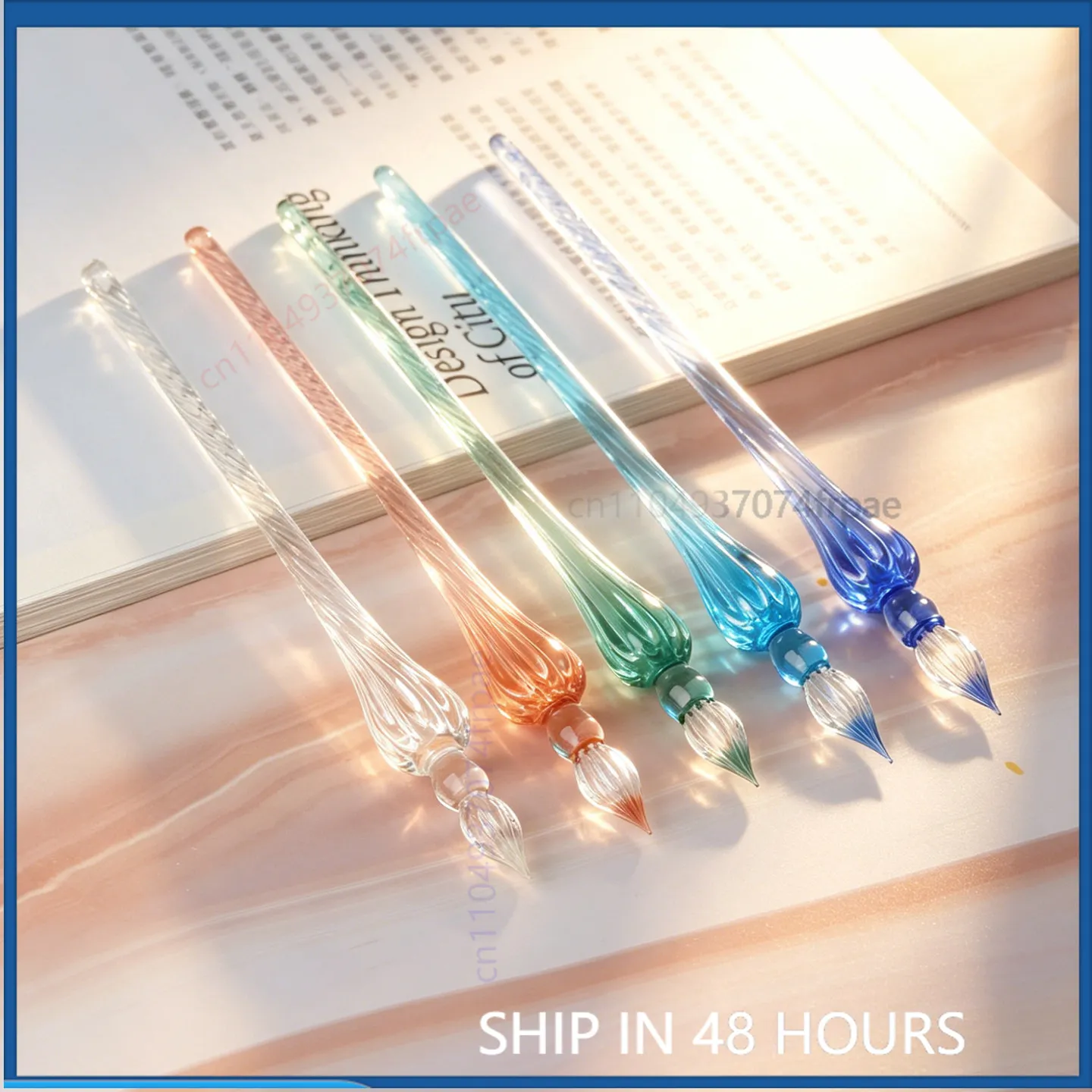 For MAJOHN Handmade Swirl Glass Dip Pen Color Ink Testing Drawing Sketch Hand Journal Art Pen (3pcs)