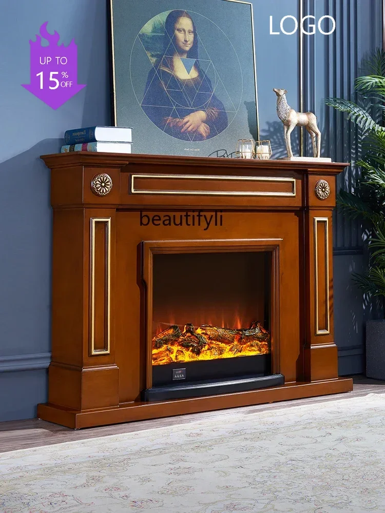 

P 1.5M American fireplace cabinet Electric fireplace simulation heater Household fireplace decoration