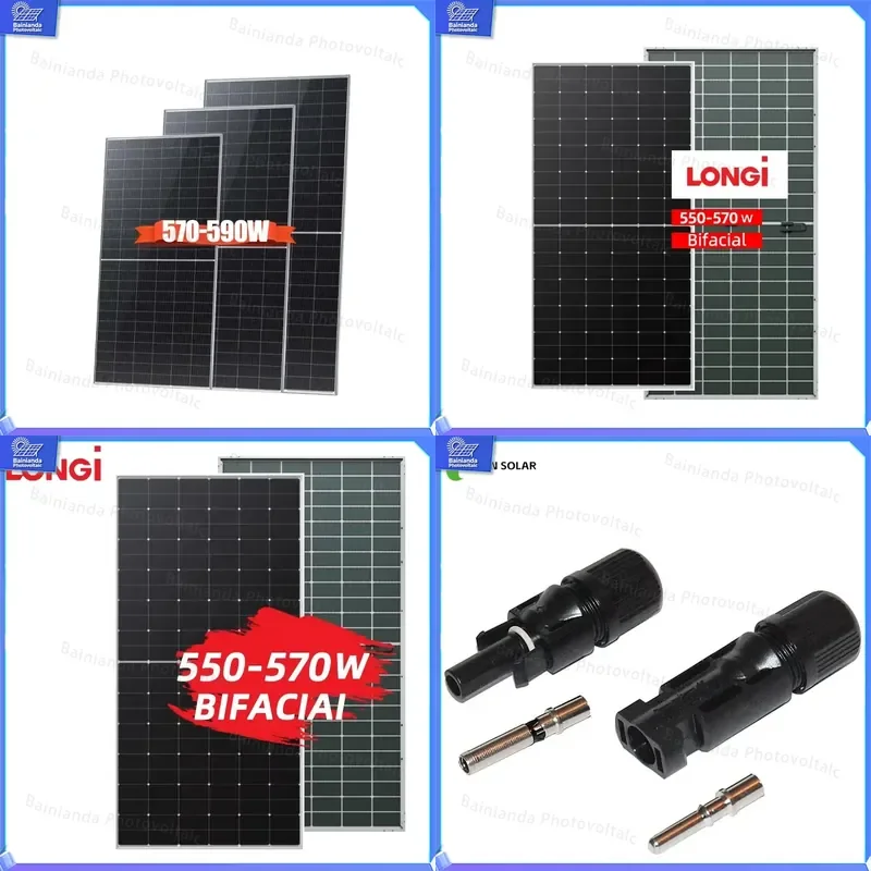 LONGi 565W 570W 575W 580W 585W Monocrystalline Solar Panels European Spot Delivery Tier 1 Wholesale Direct from Manufacturer