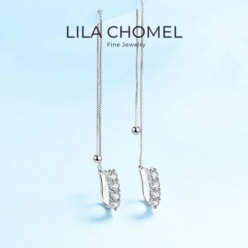 

Valentine's Day Girl 18K White Gold Screw Drop Earrings Women 0.8CT Moissanite Diamond PT950 Platinum Wife Birthday Gift Jewelry