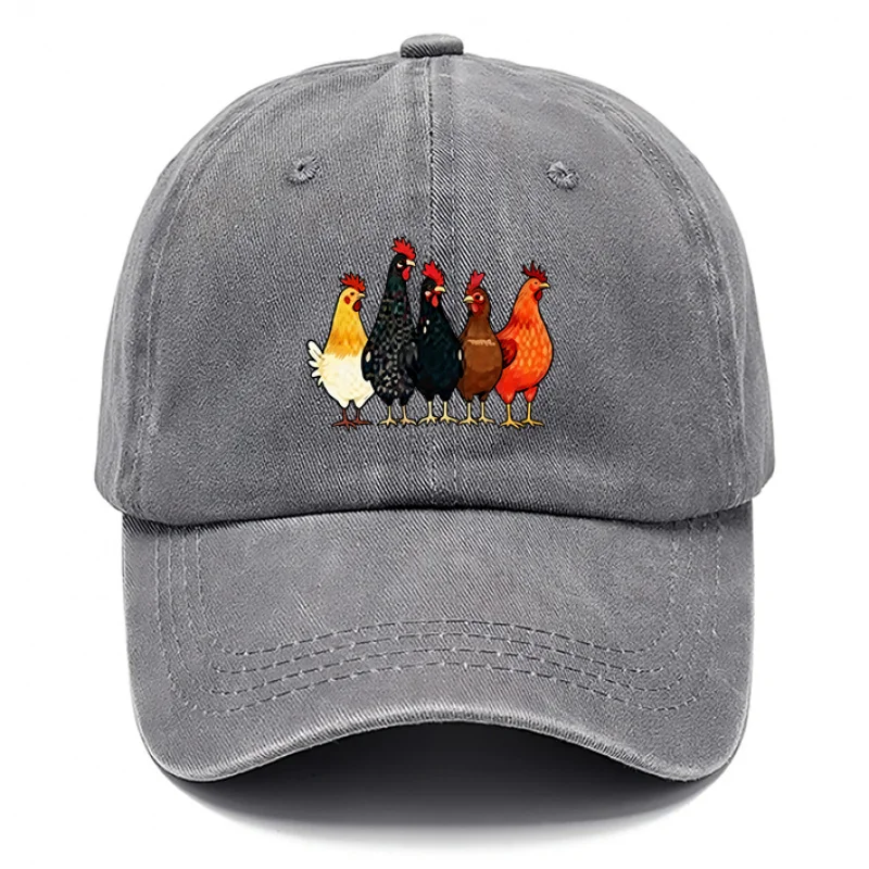 1pc Five Little Chicks Printed Hat, Hat for Women, Baseball Hat for Men, Casual Trucker Hat, Baseball Caps, Breathable Caps, Adj