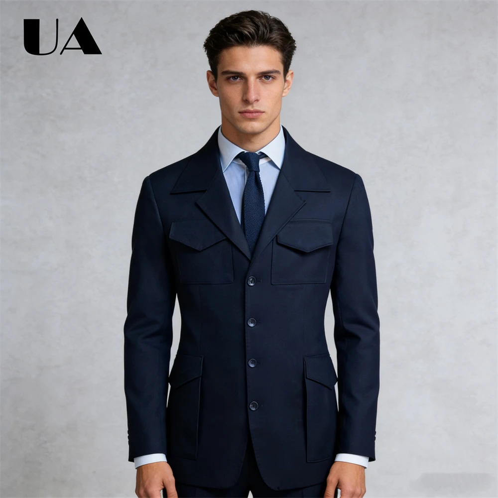 

Tailored Size Mens Formal Suit Jacket Pants 2 Pieces Set, Fast Shipping High Quality Business Suit Blazer Trousers XXs-7XL