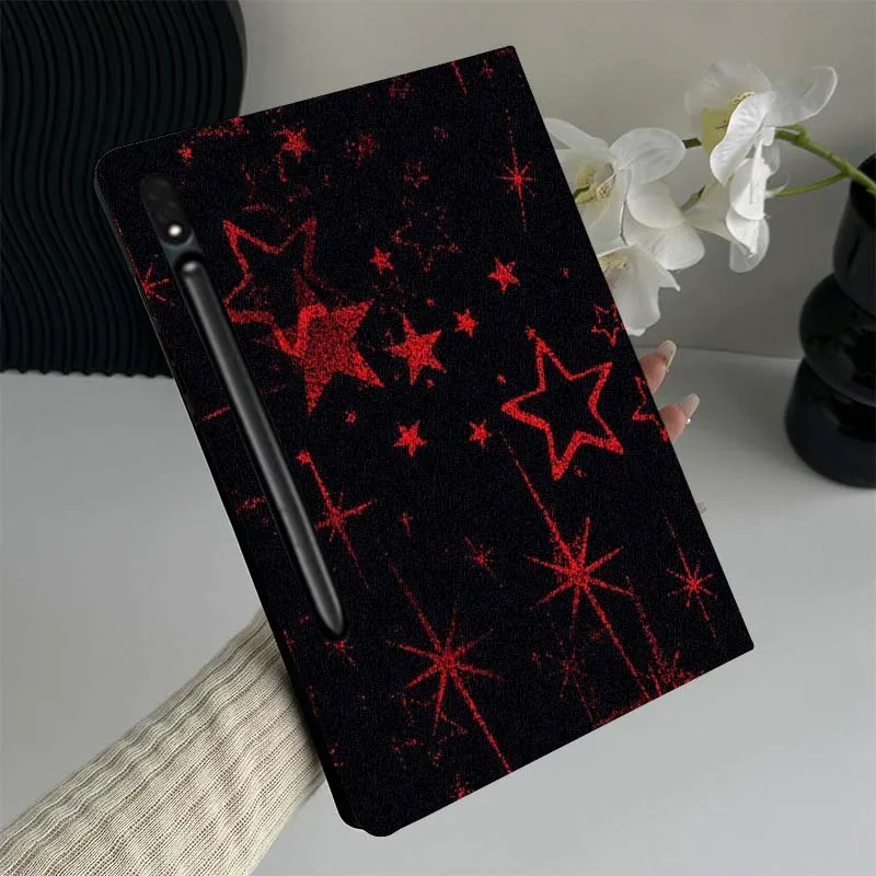 

Red Starry Cartoon Pattern Gift Tablet Case For Samsung Galaxy Tab S7 S8 S9 S10 FE Lite