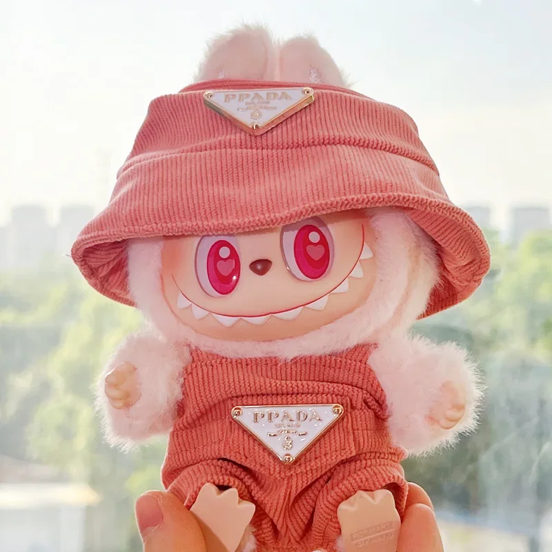 New Labubu Corduroy Mini Doll Clothing Set Toys Cute Hats Clothes Shoes Vinyl Doll Accessories Training Sitting Party Games Toys