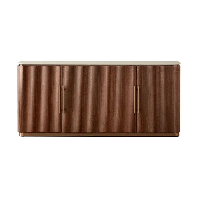 

Sintered stone top sideboard modern stainless steel base sideboard
