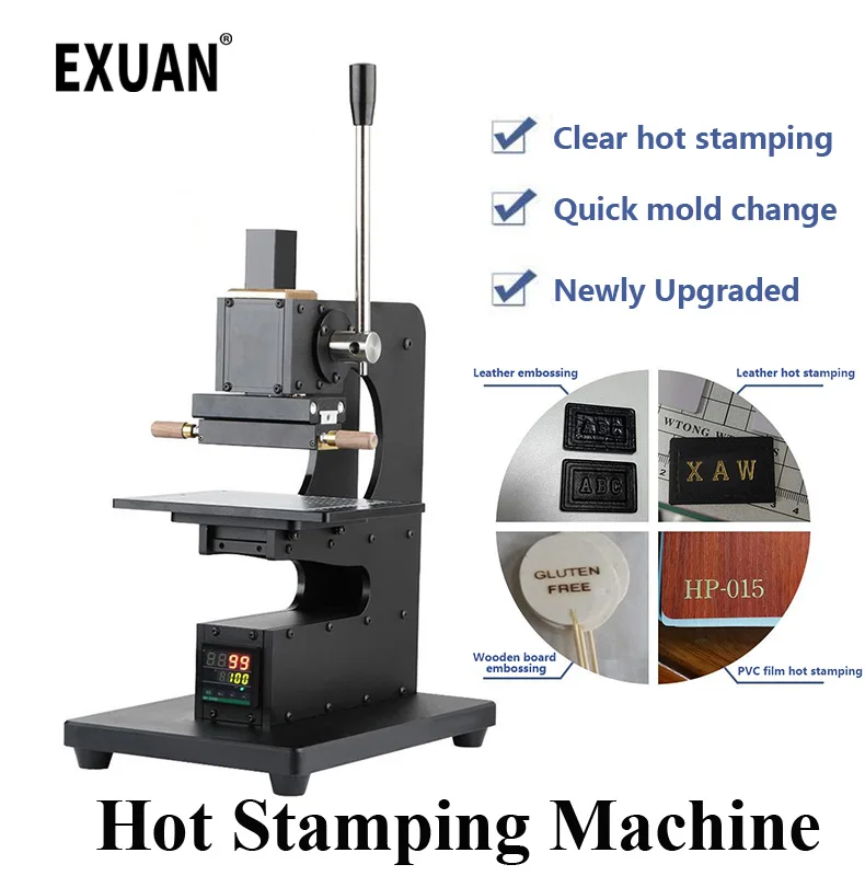 Intelligence Hot Stamping Machine With Infrared Locator DIY Leather Craft Stamp Embossing Heat Press Machine PVC Film Hot Stamp