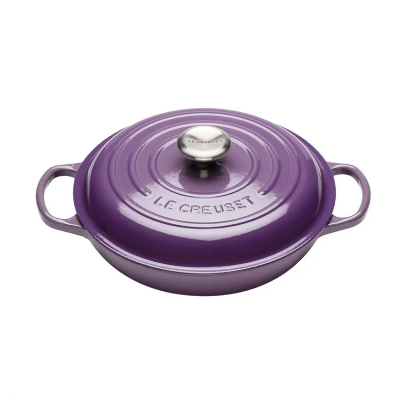 

Cool color enamel cast iron pot, shallow pot, short pot, seafood pot 26cm 30cm