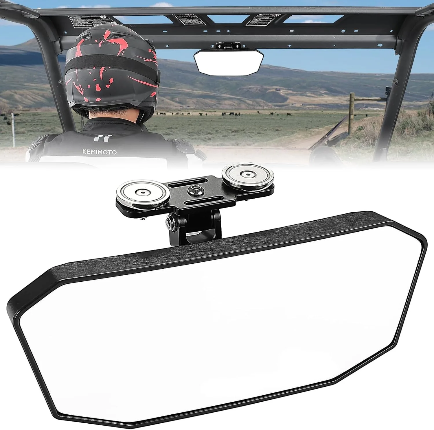 

Universal Magnetic Tractor Mirrors UTV Rear View Mirror Center Convex Mirror Fit for Tractors Forklifts Golf Carts Trucks