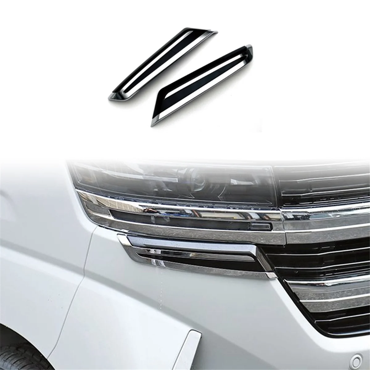 Headlight Eyebrow Cover Trim Decorative Stickers for Spacia Custom MK54S MK94S 2024 Accessories