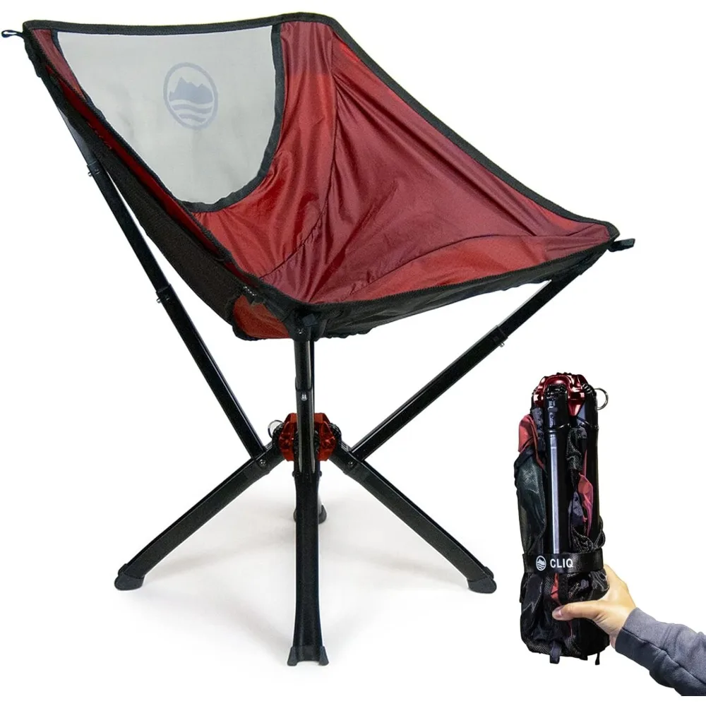 CLIQ Portable Chair - Lightweight Folding Chair for Camping - Supports 300 Lbs - Perfect for Outdoor Adventures