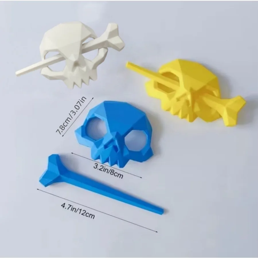 1/2pcs Halloween Punk Style Skull Hair Sticks Women Ghost Skull Hollow Hair Clip Durable Skeleton Hairpin Halloween Party Hair view 6