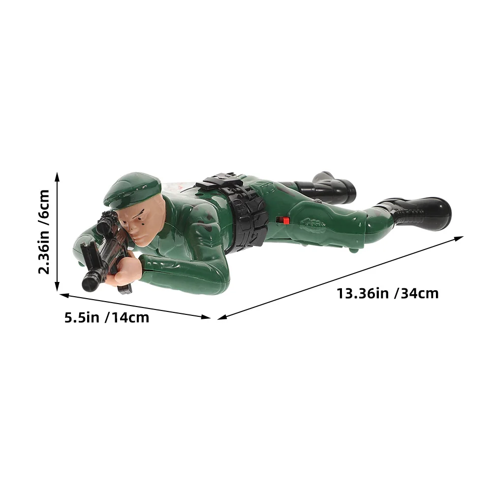 Jouets de soldats rampants, 2 pièces, figurines d'action de l'armée, aide au développement précoce, jouets interactifs amusants pour la famille, pour garçons et enfants