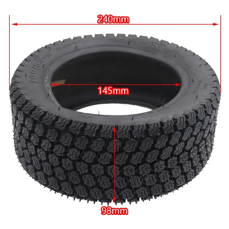 Premium 10 Inch 100/55-6 Tubeless Tires Vacuum Tires for Scooters Go Karts ATV Quad Bikes Off-Road