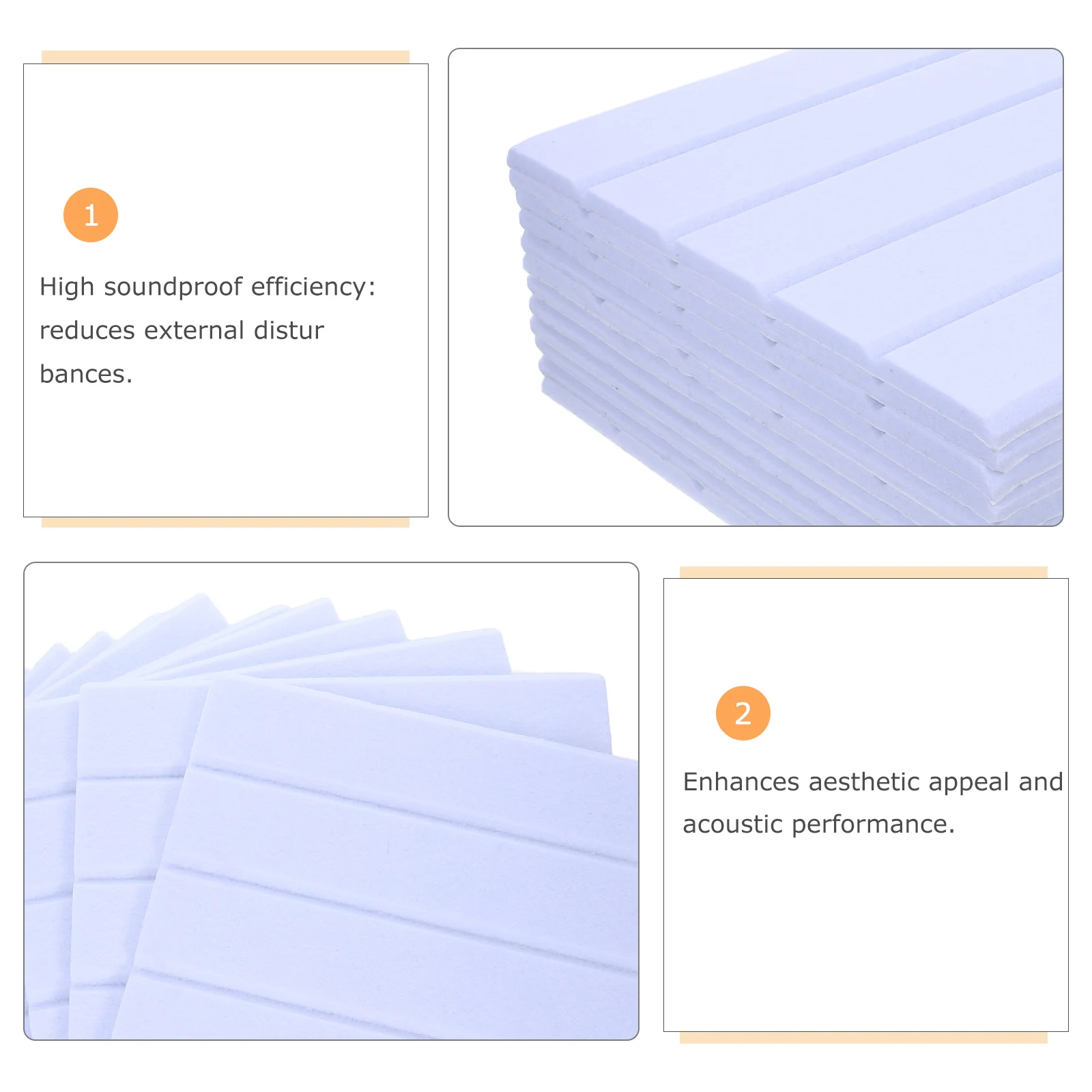 12 قطعة لوحة حائط بوليستر خطوط عمودية امتصاص صوتي متعدد الوظائف ديكور مسرح منزلي الفصول الدراسية