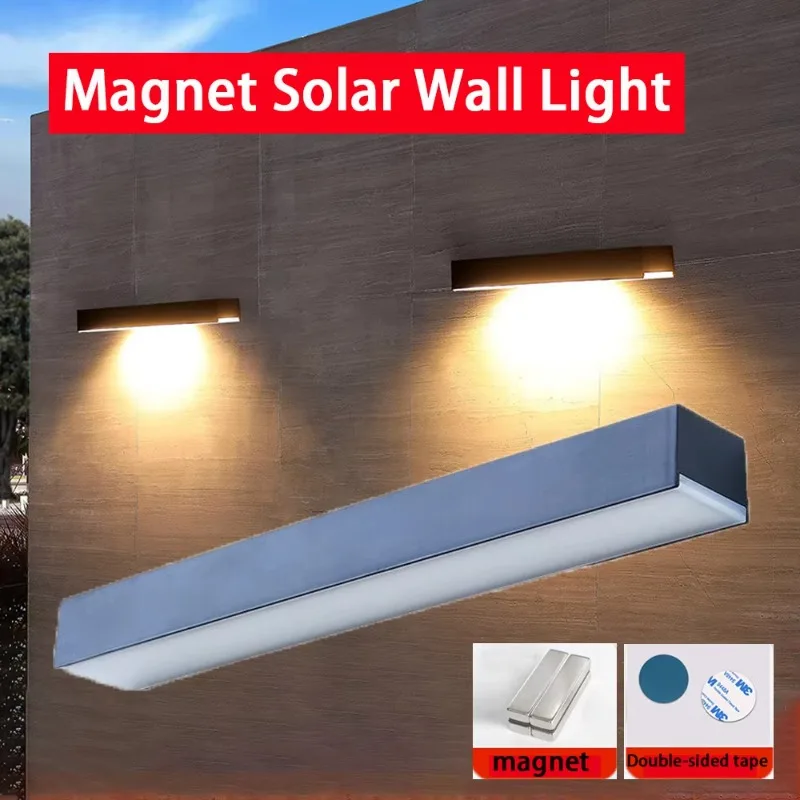 Solar Outdoor Lights Wall Lamp Waterproof Courtyard Garden Decoration Lighting Stairs Lamp Magnetic Courtyard Lights