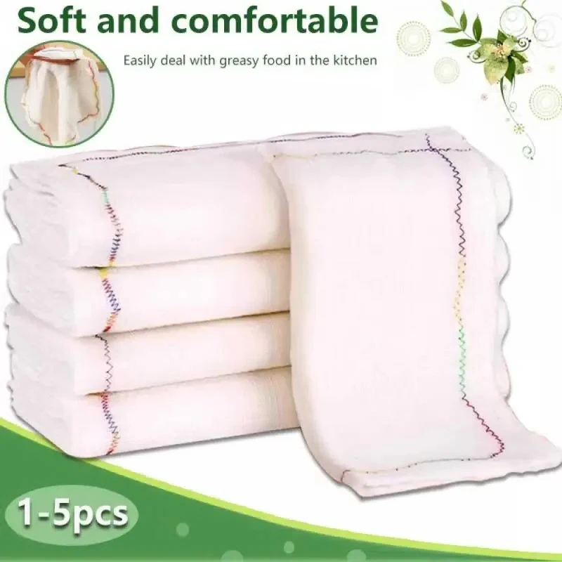 

Oil Repellent Dishwashing Cloth 5 Layers Thicken Cotton Towel Anti-Grease Wiping Rags Household Cleaning Towels Non-stick Wipe