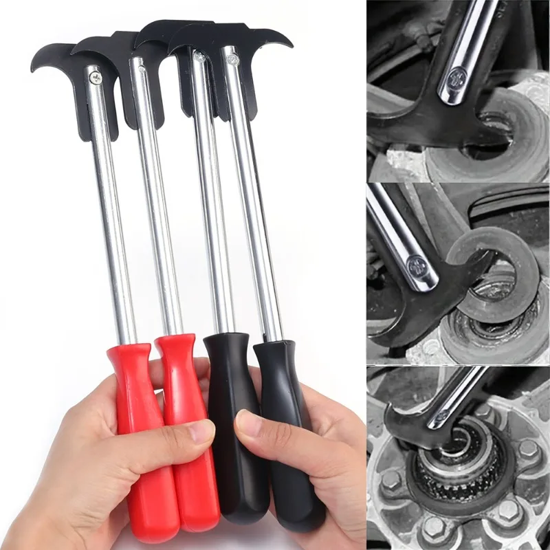 Car Oil Seal Wrench Puller Universal Double Head Oil Seal Hook Screwdriver Wrench Puller Automotive Hand-held Disassembly Tool