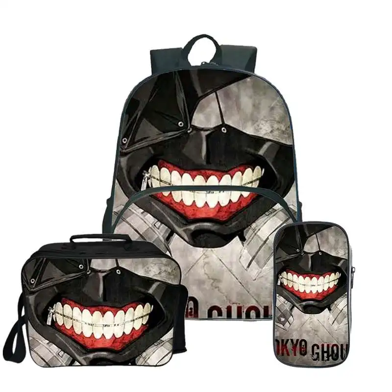 

3D Print Tokyo Ghoul Boys Girls Backpack Cartoon Cute Teenager Cosplay Canvas Travel Bag School Bags Anime Mens Schoolbag