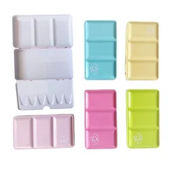 Portable Watercolor  Sub-packed Iron Box Paint Metal Empty Box Macaron Candy Colour Student Artist Paint Storage Tools Tin Case