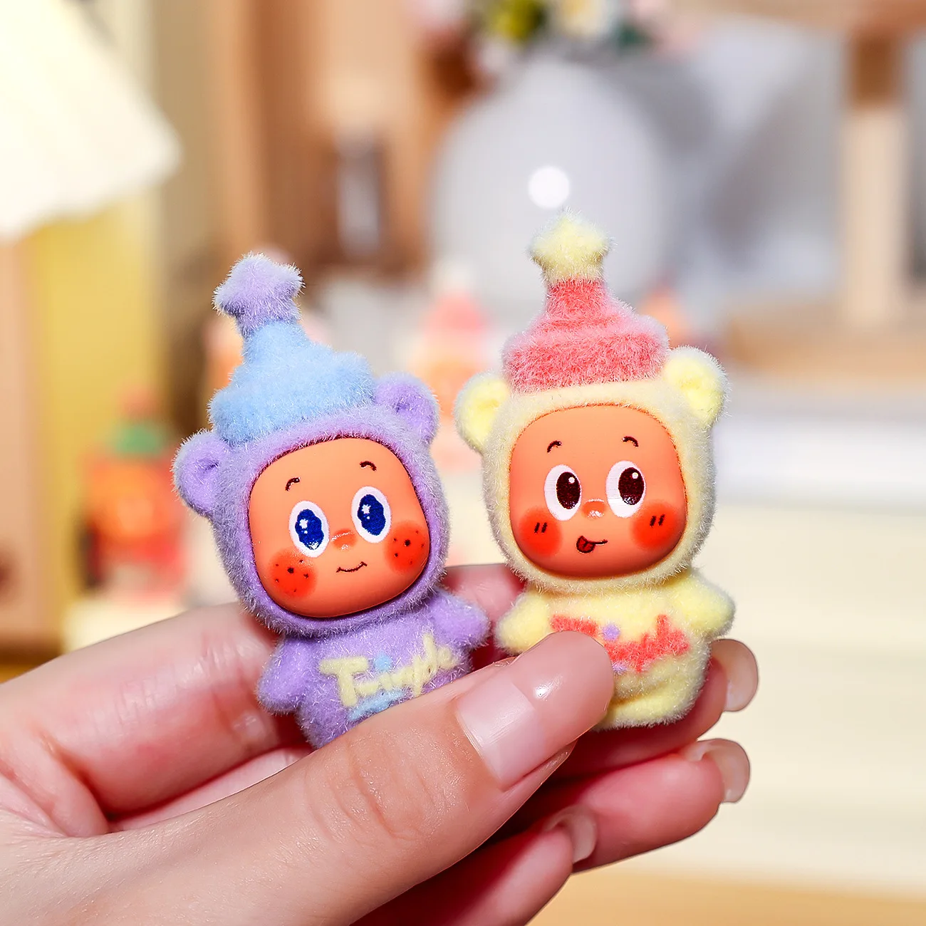 10 قطع من دمية الدب الكرتونية اللطيفة على شكل حيوان كرتوني، زينة ناعمة لطيفة لسطح المكتب