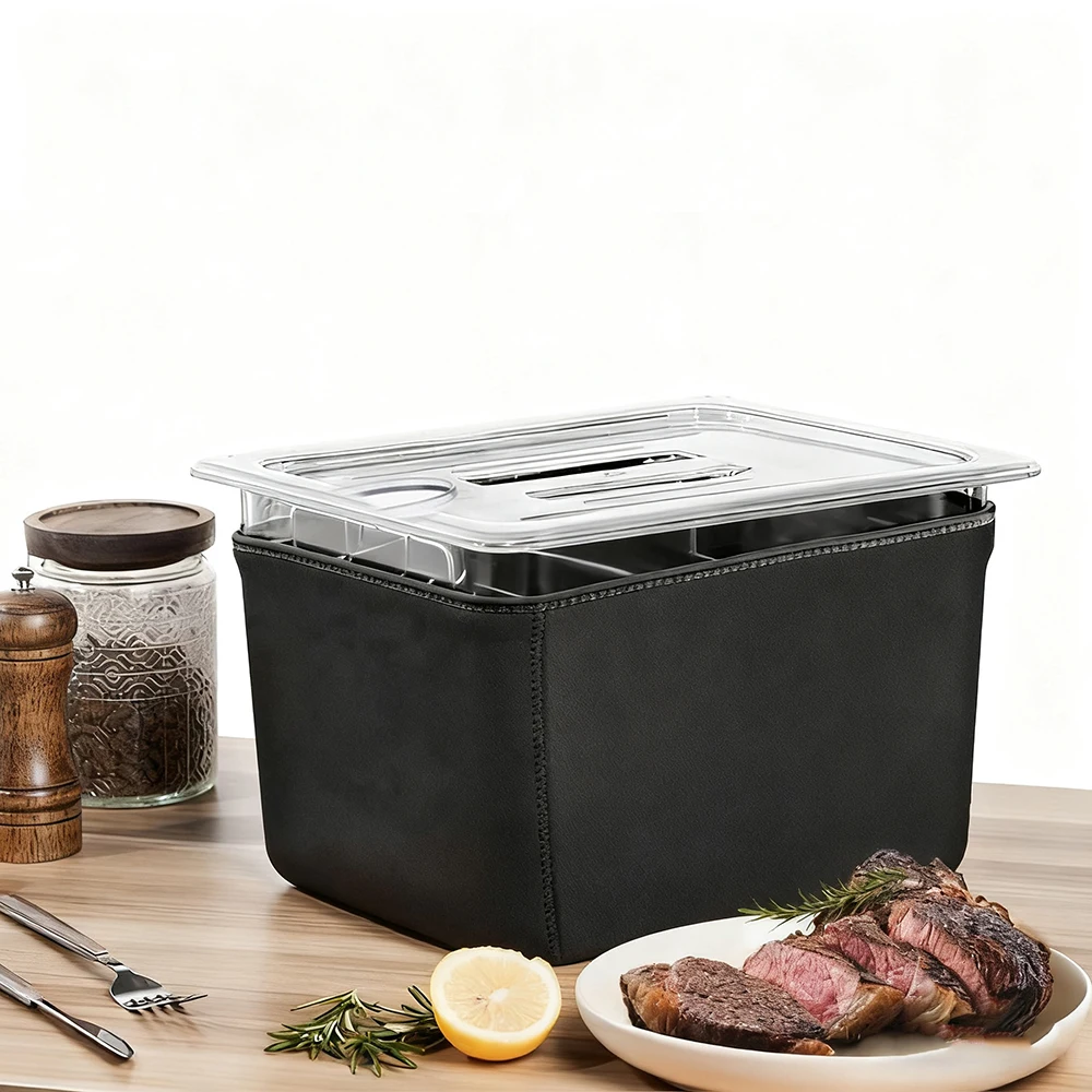 Niedrigtemperatur-Schongsam-Eintopf, Rezirkulator, Immersions-Thermostatbehälter, 11 l/12 Quart, mit schwarzer isolierter Abdeckung für Zuhause