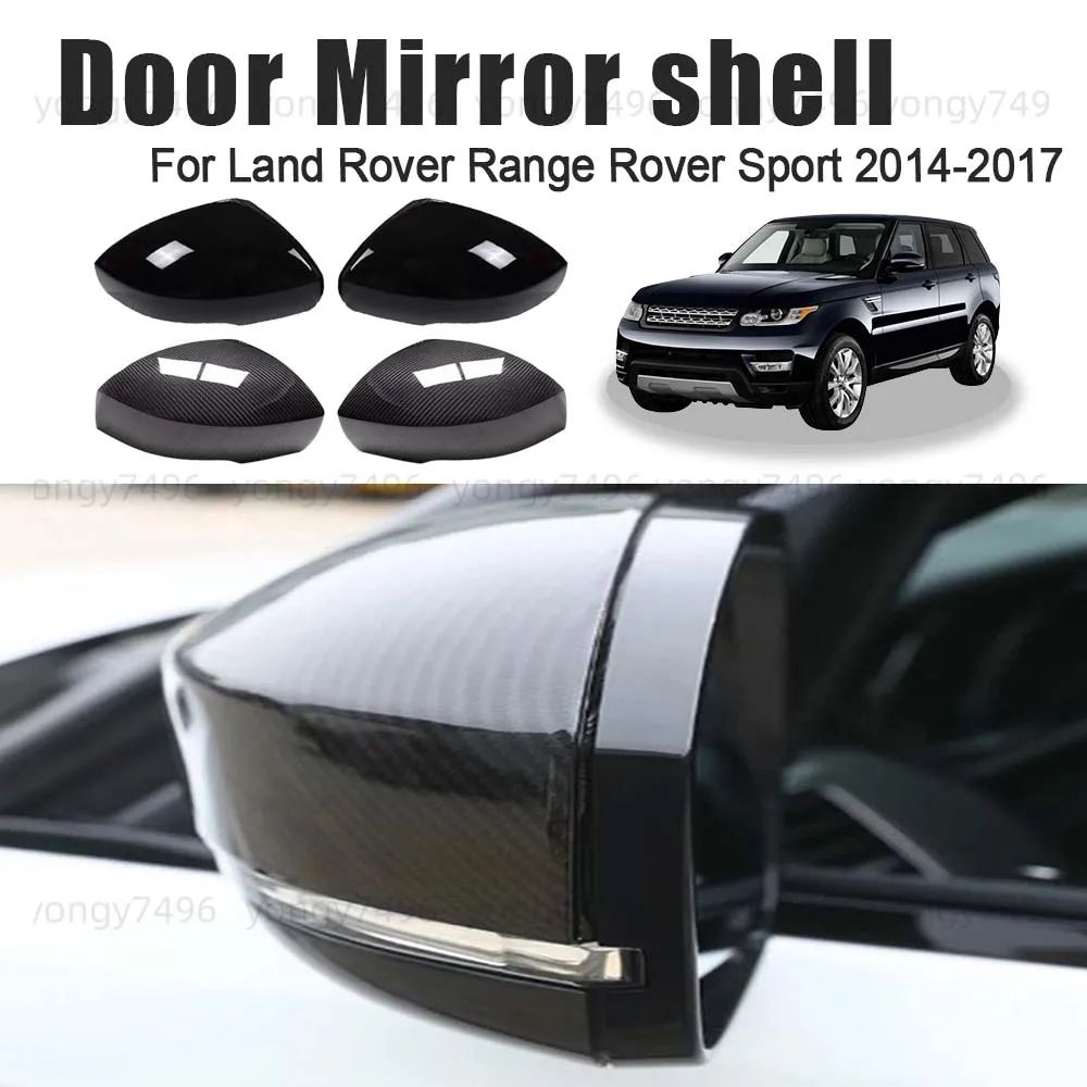

Protective Cover Glossy Black Carbon Fiber Door Mirror Shell For Land Rover Range Rover Sport 2014 2015 2016 2017 Accessories