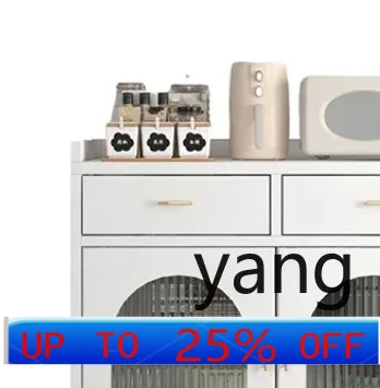 Lhh stainless steel household dining side cabinet living room tea cabinet microwave oven storage cabinet