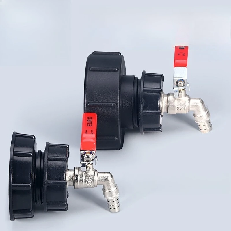 IBC Tank Tap Adapter S60*6 Coarse Thread to Brass/Alloy 16mm Quick Connect Replacement Valve Garden Home Valve Fitting Faucet