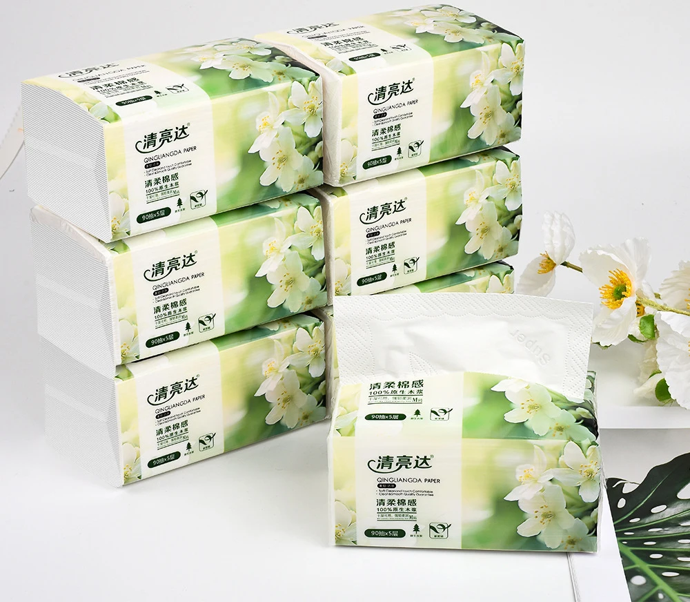 3-20Packs Large Packs Full Case Of Household Toilet Paper Kitchen Roll Facial Tissue Hand Towel Can Be Moistened 450 Sheets