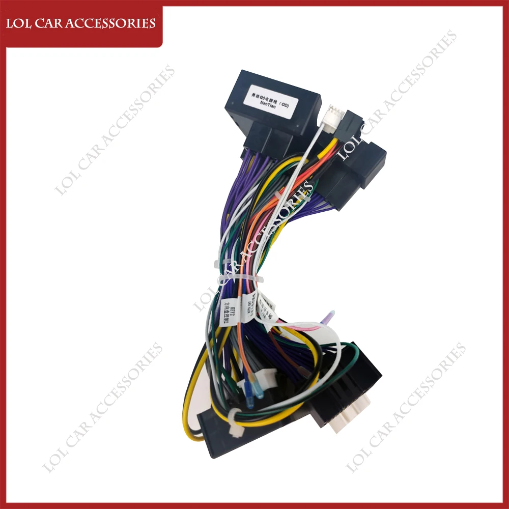 For Audi Q5 A4L 2011-2015 Car Radio Android Player Panel Frame Power Cable With LVDS Canbus Wiring Harness