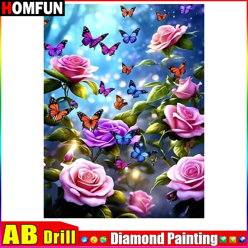 HOMFUN AB 5D Diamond Embroidery Needlework Kit 