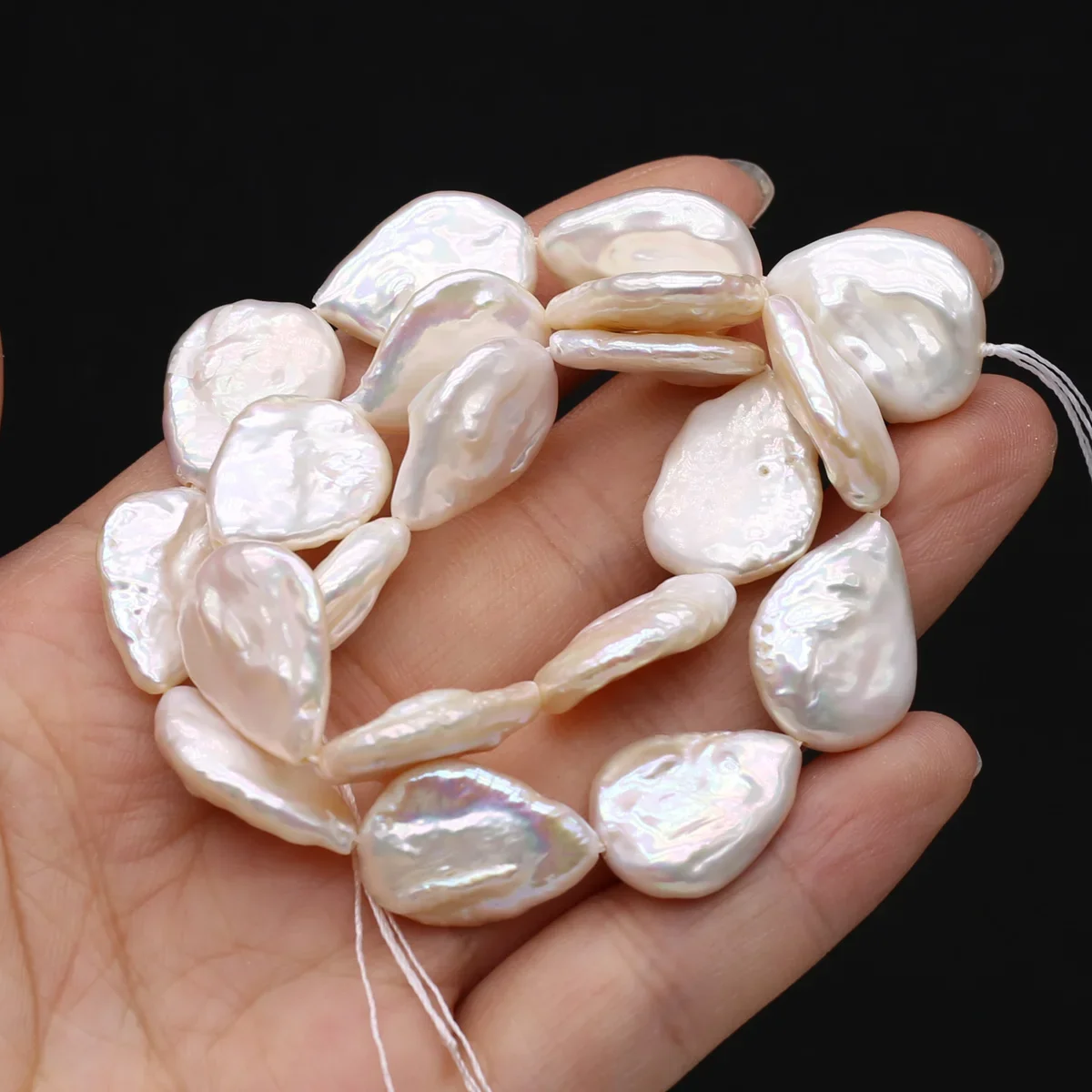 Natural Baroque Pearl Droplet Shape White Beaded Jewelry Making Exquisite Appearance for DIY Necklace Earring Accessories Gift