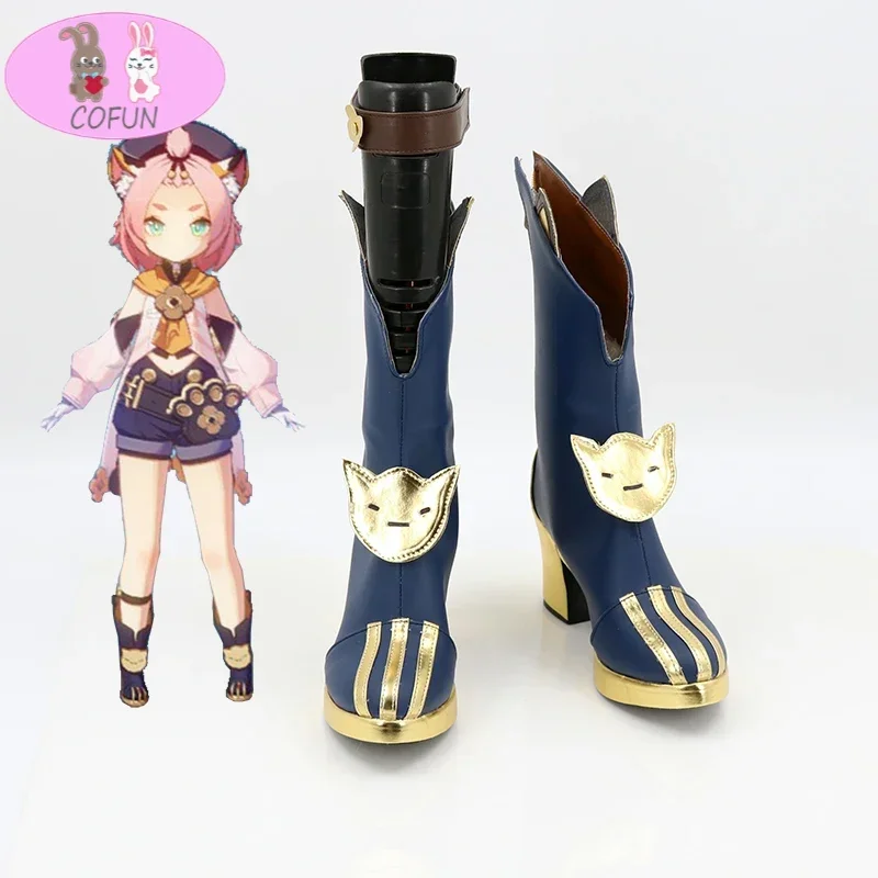 Game Genshin Impact Diona Cosplay Laarzen Leren Schoenen Accessoires Halloween Party Hoge Hak Schoenen