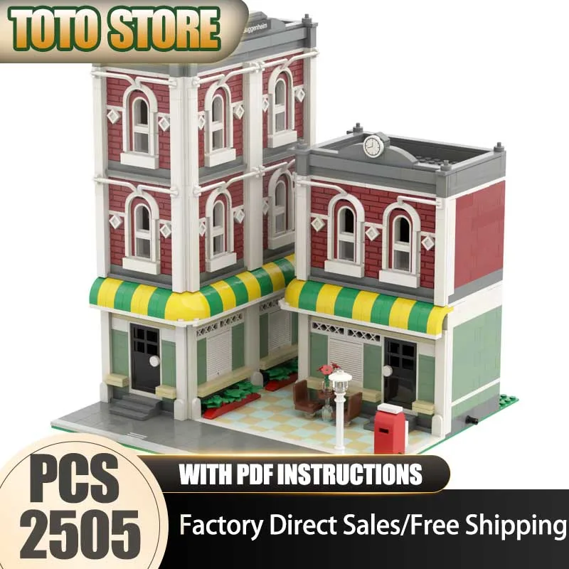 

City Street View Moc Building Blocks Modular Residential Model Technology Brick DIY Assembly Construction Holiday Toy Gifts