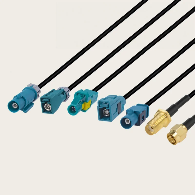 Rosen AMK16A to Fakra1.5DS Cable Mini-Fakra Mini-Single Cavity HFM Female to SMA Male High-Quality RF Cable