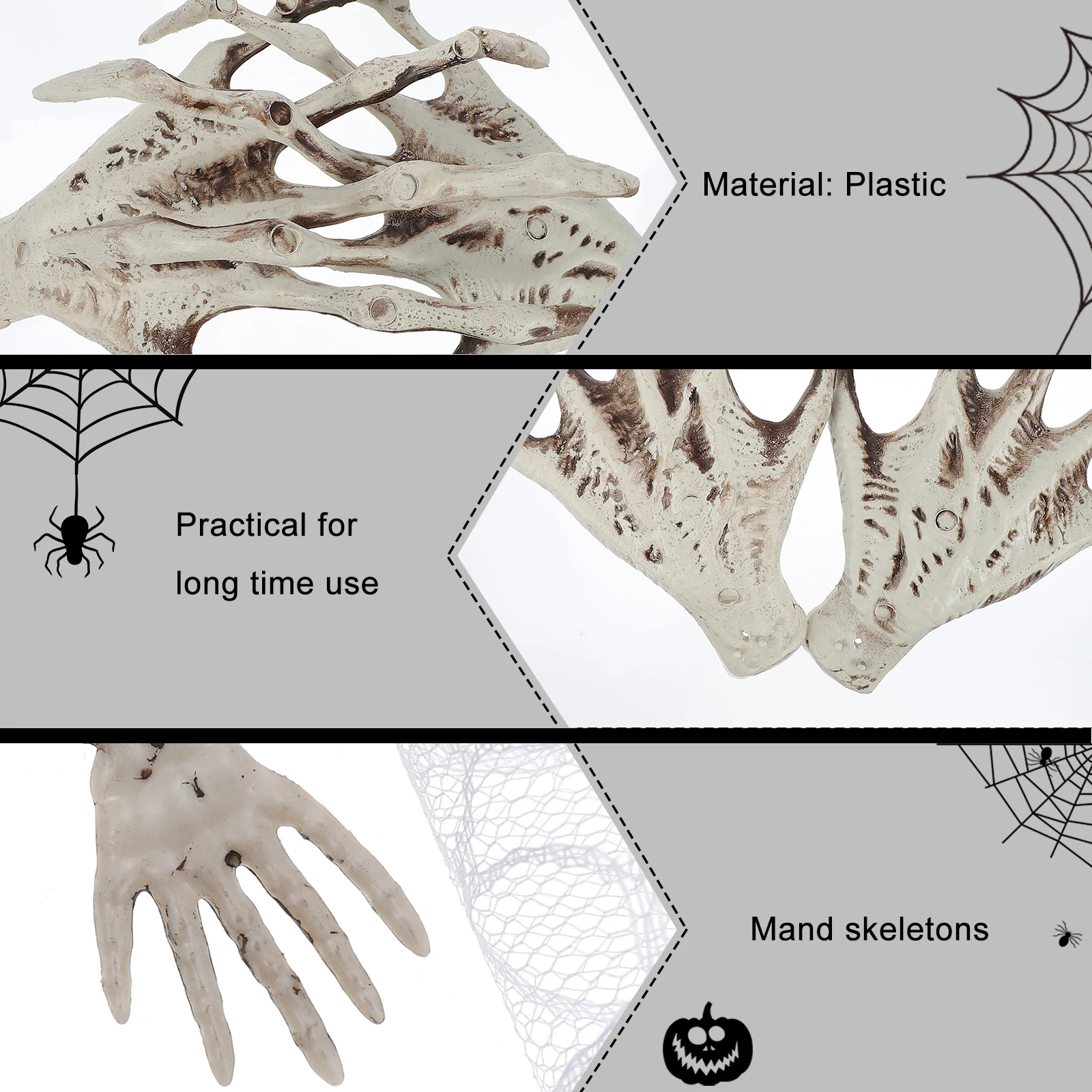 ハロウィン用プラスチック魔女小道具 H 怖い怖いアクセサリーアクセサリーお化け屋敷の雰囲気簡単にきれいに