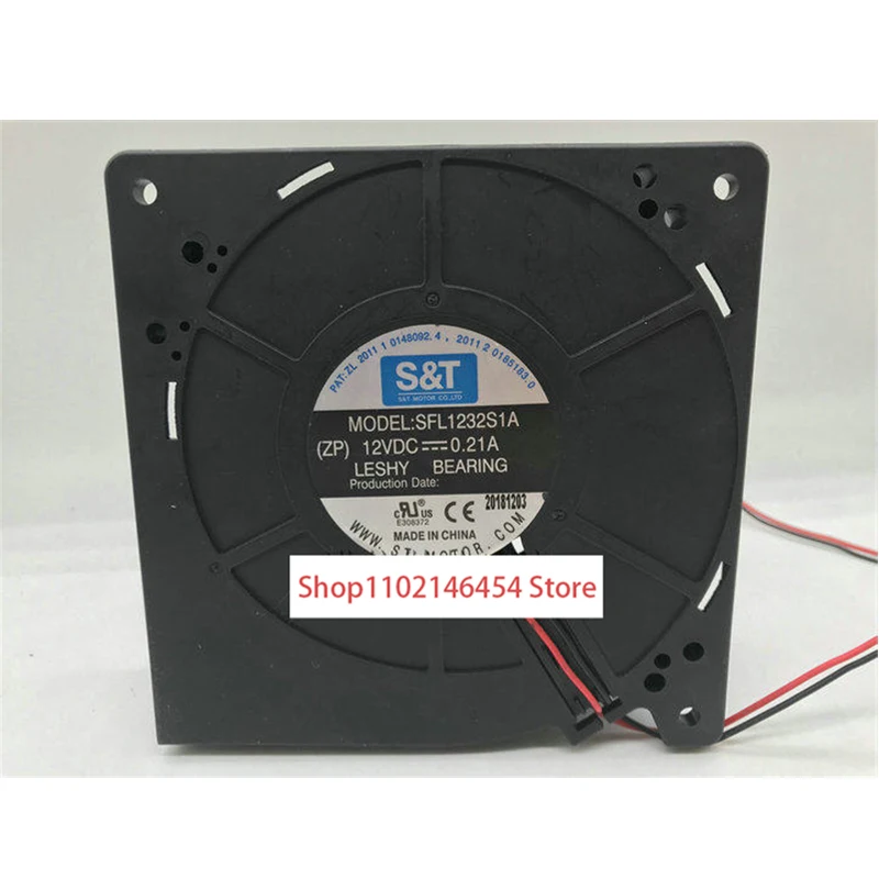 

1PC FOR S&T SFL1232S1A DC 12V 0.21A 120x120x32mm 2-Wire Cooling Fan