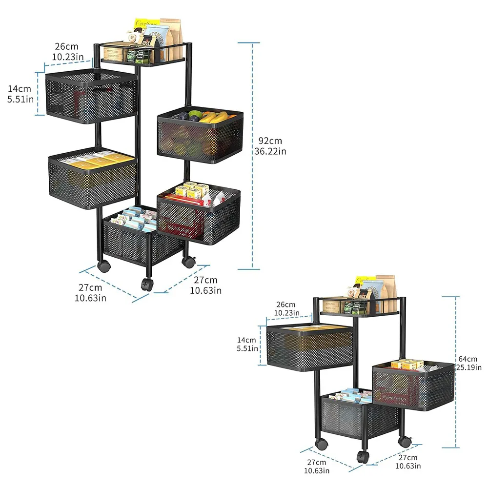 Bathroom Shelves Kitchen Vegetable Basket Storage Rack  Floor Multi-layer Fruit Storage Rack  Multifunctional Storage Rack