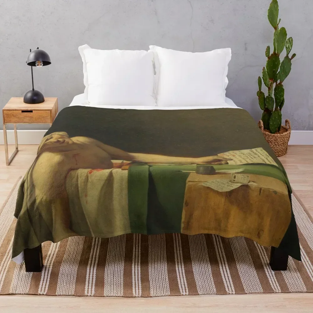 

David's Death of Marat Throw Blanket Stylish Warm Blanket for Living Room Bedroom