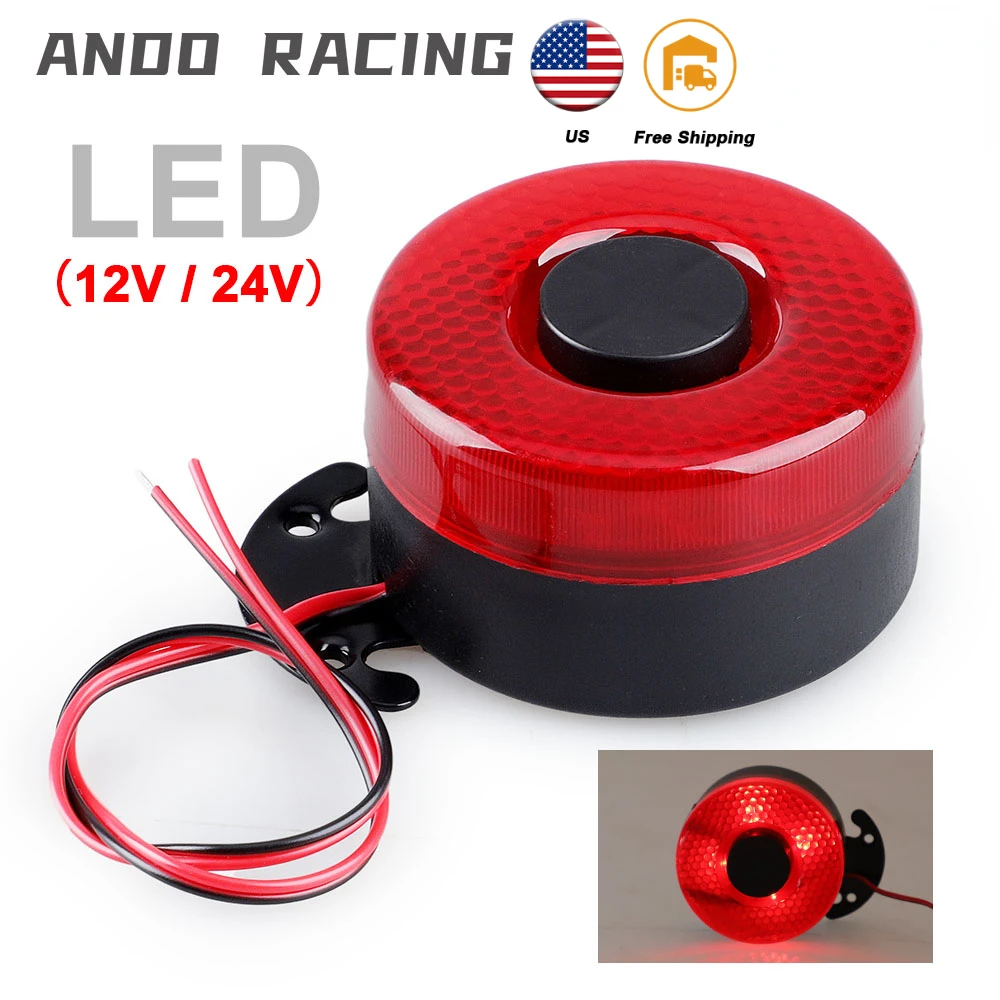 Beep Reverse Beeper Air Horn DC 12V-24V 105dB Warning Siren Sound Signal Backup Alarms Horns With Red LED for Car Boat Truck