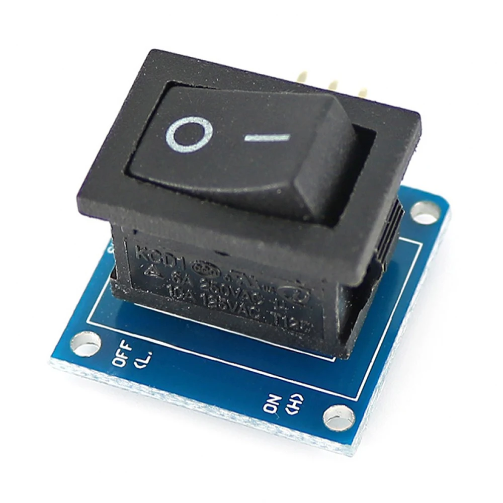 1PCS Key Switch DC3-5V Rocker Switch Module Button Switch 2 Files Rocker Switch Button Board Compatible for Arduino