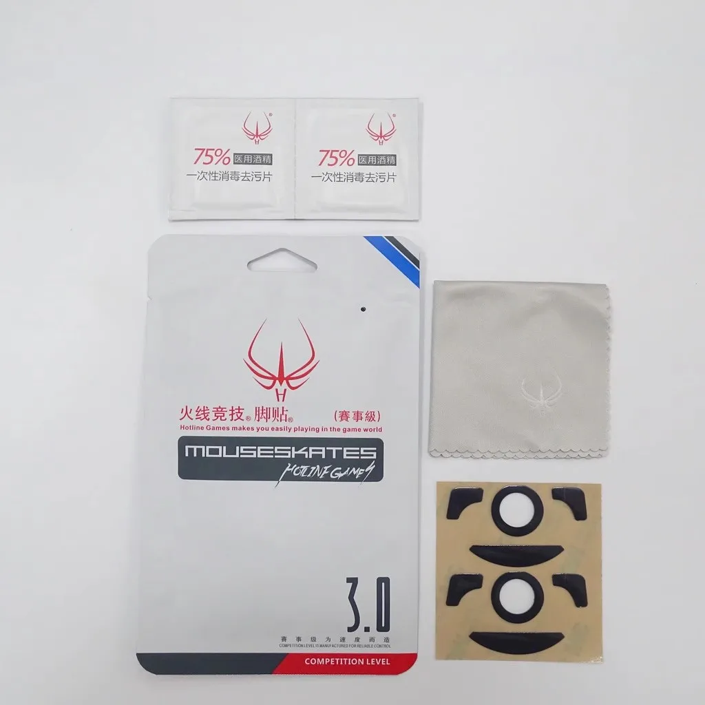 Hotline Games nível competição patins mouse para razer mamba, 3.5g, 4g, 5g torneio, PTFE ratos desliza, 0,6mm, 2 conjuntos por pacote